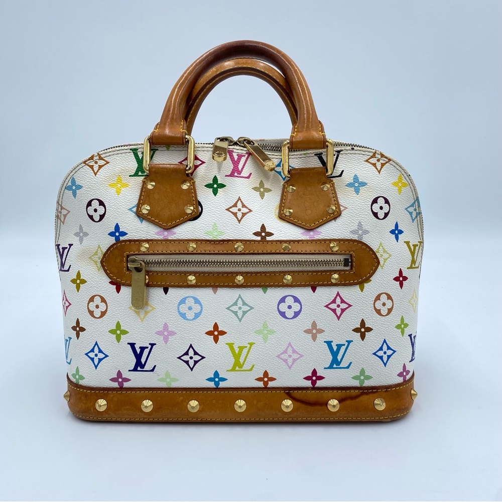 LOUIS VUITTON TAKASHI MURAKAMI X LOUIS VUITTON WHITE MONOGRAM MULTICOLORE ALMA